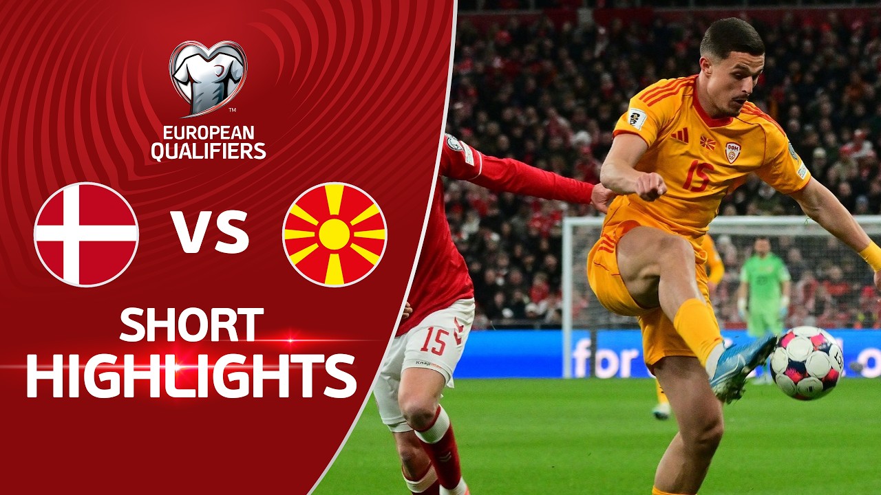 [Highlight] World Cup 2026 European Qualifiers : Denmark vs North Macedonia (27-03-69)