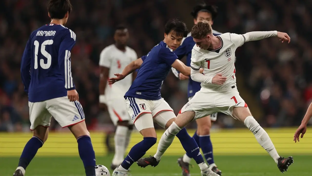 ผลบอลเมื่อคืน ทีมชาติอังกฤษ พลาดท่าแพ้ ทีมชาติญี่ปุ่น คาบ้าน