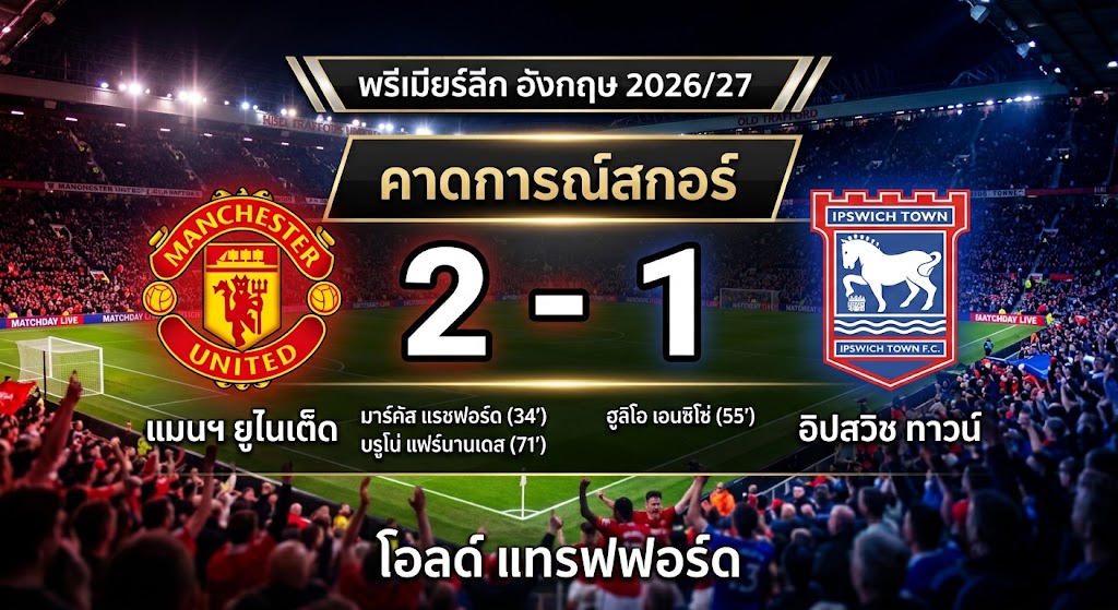 ผีแดงสั่งลุย! คาร์ริคจัดเต็มแนวรุกรับมืออิปสวิช หวังคว้าชัยลบฝันร้ายนัดเปิดสนาม