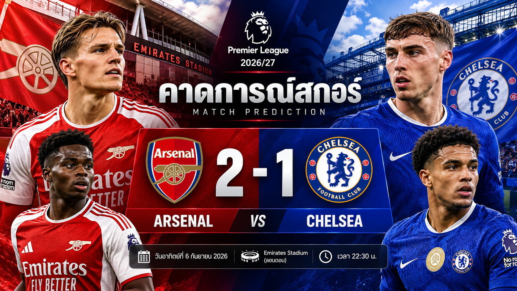 ปืนใหญ่หลังแน่นสถิติข่มมิด หวังเชือดสิงห์บลูส์ฟอร์มร้อน 2-1